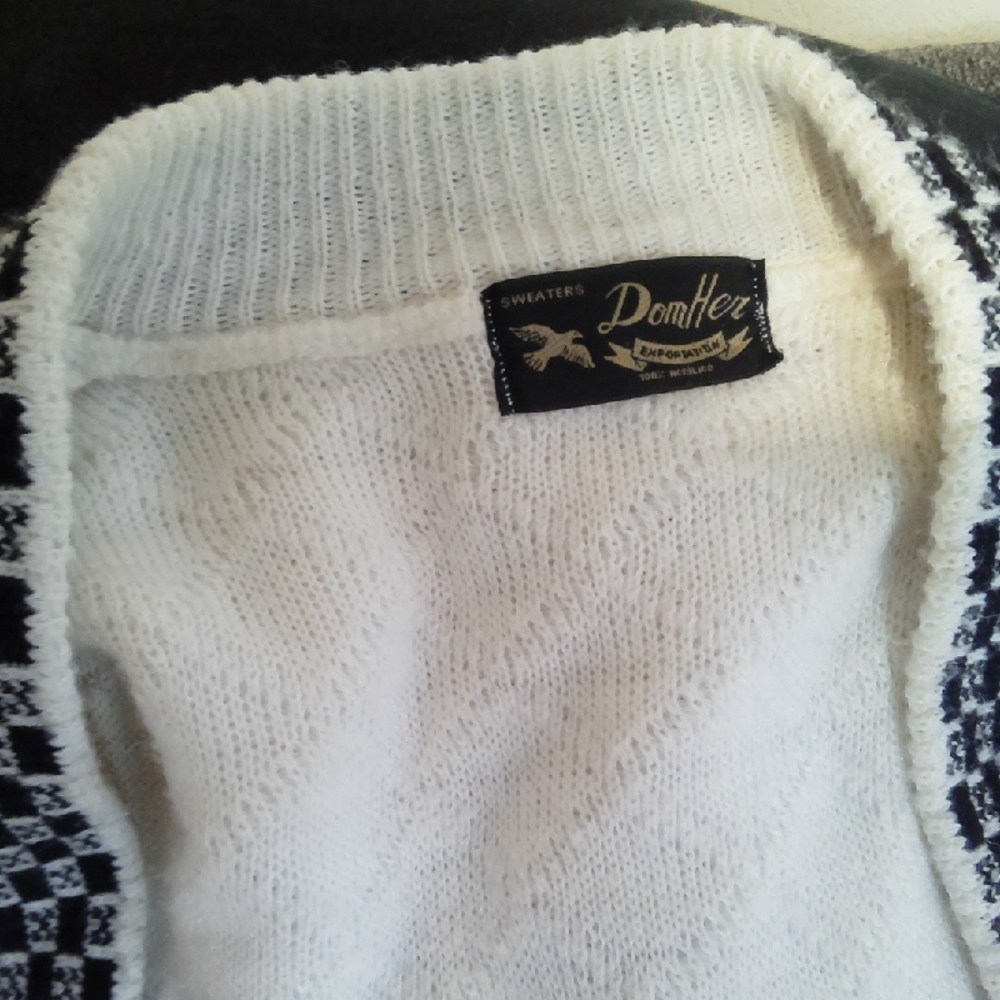 DomHer Knit Sweater in Black and White